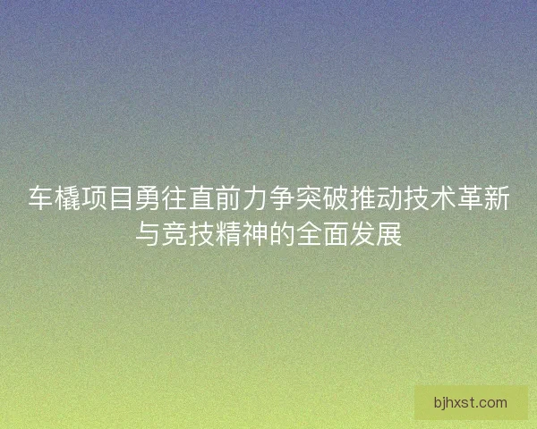 车橇项目勇往直前力争突破推动技术革新与竞技精神的全面发展