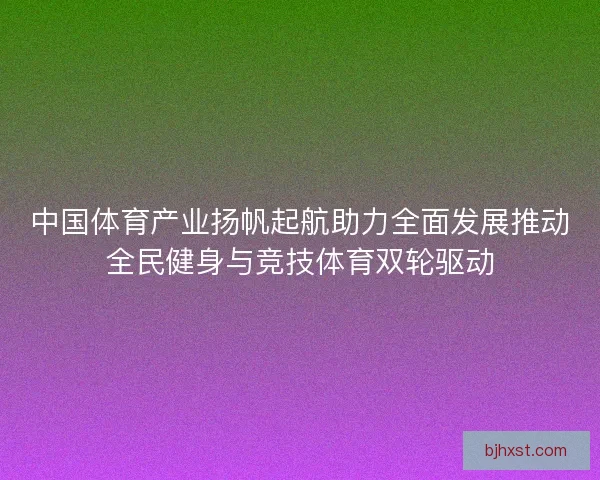 中国体育产业扬帆起航助力全面发展推动全民健身与竞技体育双轮驱动
